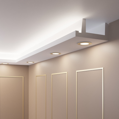 30 Meter Wandleisten Weiß Küche LED Halogenlampe OL-35